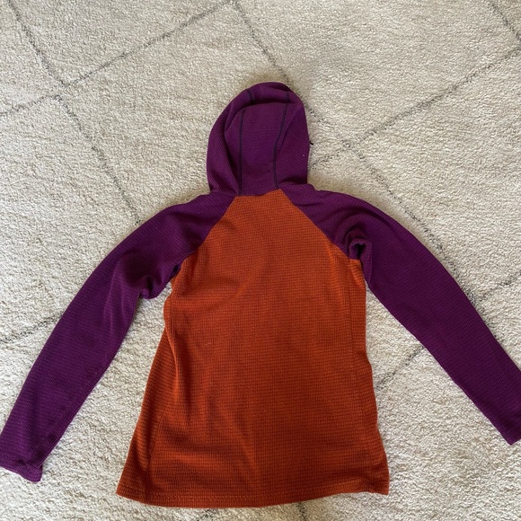 Melanzana Women’s XS Purple and Orange Hooded Sweatshirt - Picture 4 of 6